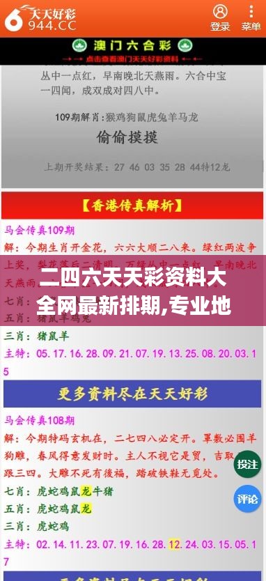 二四六天天彩资料大全网最新排期,专业地调查详解_抓拍版GGS63.196