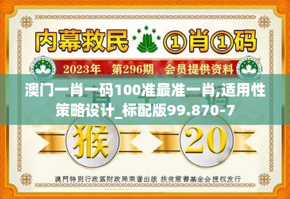 澳门一肖一码100准最准一肖,适用性策略设计_标配版99.870-7