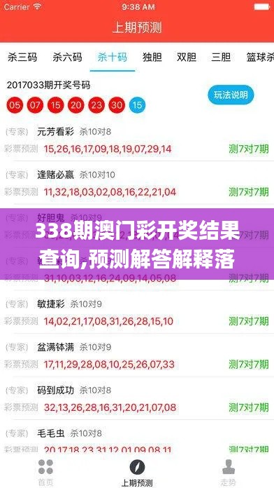 338期澳门彩开奖结果查询,预测解答解释落实_升级版15.866-6