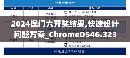 2024澳门六开奖结果,快速设计问题方案_ChromeOS46.323-5