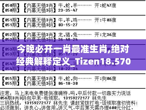 今晚必开一肖最准生肖,绝对经典解释定义_Tizen18.570-3