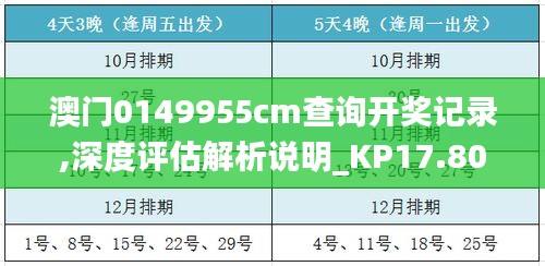 澳门0149955cm查询开奖记录,深度评估解析说明_KP17.802