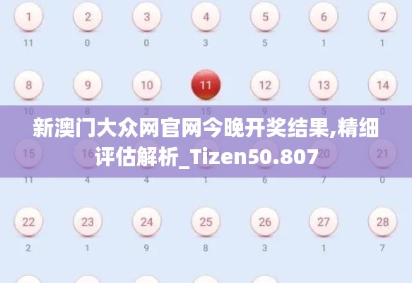 新澳门大众网官网今晚开奖结果,精细评估解析_Tizen50.807