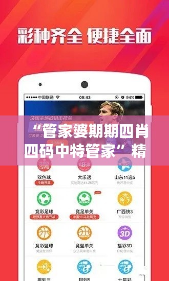 “管家婆期期四肖四码中特管家”精准预测，游戏智慧辅导