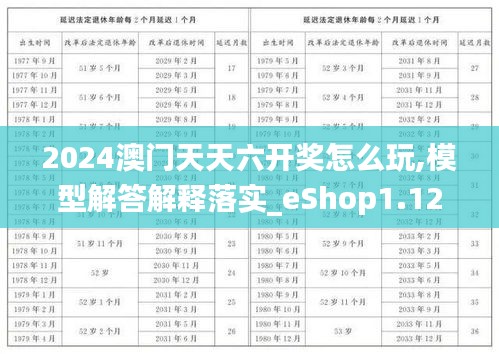 2024澳门天天六开奖怎么玩,模型解答解释落实_eShop1.121