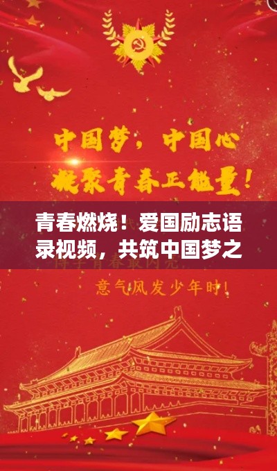 青春燃烧！爱国励志语录视频，共筑中国梦之梦航