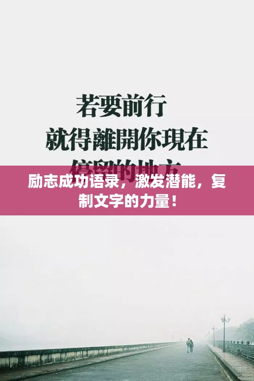 励志成功语录，激发潜能，复制文字的力量！