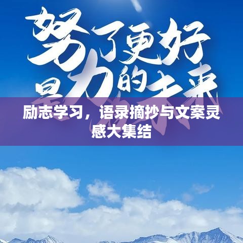 励志学习，语录摘抄与文案灵感大集结