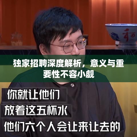 独家招聘深度解析，意义与重要性不容小觑