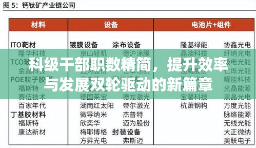 科级干部职数精简，提升效率与发展双轮驱动的新篇章