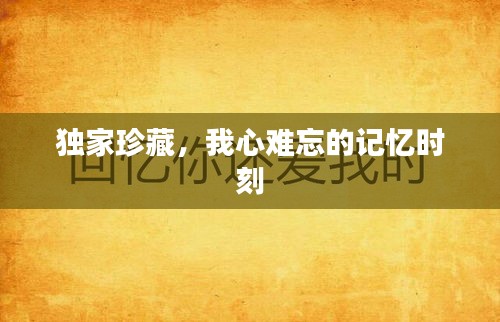 独家珍藏，我心难忘的记忆时刻