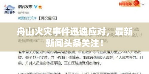 舟山火灾事件迅速应对，最新新闻头条关注！