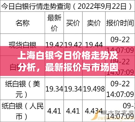 上海白银今日价格走势及分析，最新报价与市场因素深度解读